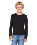 BELLA+CANVAS 3501Y Youth Long-Sleeve T-Shirt in Black