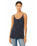 BELLA 8838 Womens Flowy Tank Top in Heather navy