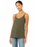 BELLA 8838 Womens Flowy Tank Top in Heather olive