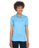 8210L UltraClub Ladies' Cool & Dry Mesh Piqué Pol in Columbia blue