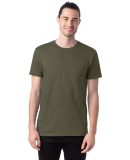 4980 Hanes 4.5 ounce Ring-Spun T-shirt in Fatigue green