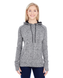 8616 J. America - Women's Cosmic Poly Contrast Hoo in Charcoal fleck/ black
