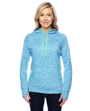 8616 J. America - Women's Cosmic Poly Contrast Hoo in Electric blue/ neon green