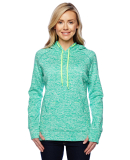 8616 J. America - Women's Cosmic Poly Contrast Hoo in Emerald/ neon yellow