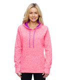 8616 J. America - Women's Cosmic Poly Contrast Hoo in Fire coral/ magenta