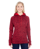 8616 J. America - Women's Cosmic Poly Contrast Hoo in Red fleck/ red