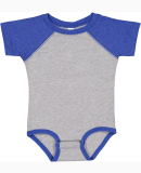 4430 Rabbit Skins Fine Jersey Infant Baseball Ragl in Vintage heather/ vintage royal