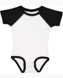 4430 Rabbit Skins Fine Jersey Infant Baseball Ragl in White/black
