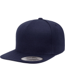Yupoong 5089M Five Panel Wool Blend Snapback in Navy
