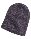 BA524 Big Accessories Ribbed Marled Beanie in Navy/ grey