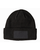 BA527 Big Accessories Patch Beanie in Black