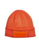 BA527 Big Accessories Patch Beanie in Neon orange