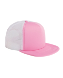 BX030 Big Accessories 5-Panel Foam Front Trucker C in Pink/ white