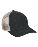 BA540 Big Accessories Sport Trucker Cap in Black/ tan