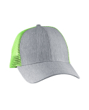 BA540 Big Accessories Sport Trucker Cap in Light grey/ neon green