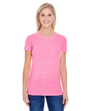 202A Threadfast Apparel Ladies' Triblend Short-Sle in Neon pink triblend