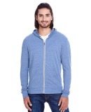 302Z Threadfast Apparel Unisex Triblend Full-Zip L in Navy triblend