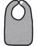 RS1004 Rabbit Skins Infant Jersey Contrast Trim Ve in Granite heather/ black