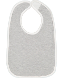 RS1004 Rabbit Skins Infant Jersey Contrast Trim Ve in Heather/ white