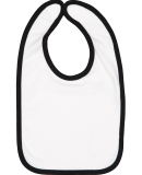 RS1004 Rabbit Skins Infant Jersey Contrast Trim Ve in White/ black