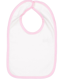 RS1004 Rabbit Skins Infant Jersey Contrast Trim Ve in White/ pink