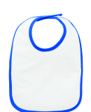 RS1004 Rabbit Skins Infant Jersey Contrast Trim Ve in White/ royal