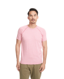 2050 Next Level Men's Mock Twist Raglan T-Shirt in Tech pink