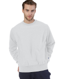 S1049 Champion Logo Reverse Weave Pullover in Silver grey