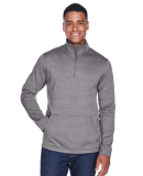 DG798 Devon & Jones Men's Newbury Mélange Fleece  in Dark grey heather