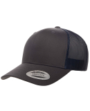 6606 Yupoong Retro Trucker Cap in Charcoal/ navy