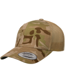 6606 Yupoong Retro Trucker Cap in Multicam arid/ tan