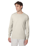 5186 Hanes 6.1 oz. Ringspun Cotton Long-Sleeve Bee in Natural