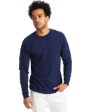 5186 Hanes 6.1 oz. Ringspun Cotton Long-Sleeve Bee in Navy