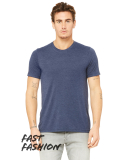 Bella + Canvas 3880 Fast Fashion Unisex Viscose Fa in Heather navy