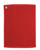 Carmel Towel Company C1518GH Velour Hemmed Towel w in Red