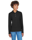 D110W Devon & Jones Ladies’ Pima Pique Long-Slee in Black