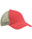 Big Accessories BA601 Washed Trucker Cap in Cosmo/ grey