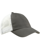 Big Accessories BA601 Washed Trucker Cap in Iron/ white