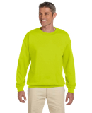 18000 Gildan 7.75 oz. Heavy Blend 50/50 Fleece Cre in Safety green
