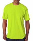 Bayside 1701 USA-Made 50/50 Short Sleeve T-Shirt in Safety green
