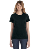 Anvil 880 Women's Lightweight Ringspun T-Shirt by  in Black