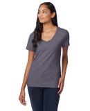 S04V Nano-T Women's V-Neck T-Shirt in Charcoal heather