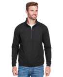 197 8434 Omega Stretch Terry Quarter-Zip Pullover in Black triblend