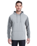 197 8435 Omega Stretch Terry Hooded Pullover in Silver grey triblend