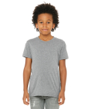 3413Y Bella + Canvas Youth Triblend Jersey Short S in Grey triblend
