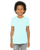 3413Y Bella + Canvas Youth Triblend Jersey Short S in Ice blue triblend