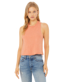 6682 Women's Racerback Cropped Tank in Heather sunset