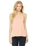 500 8809 Women's Flowy High Neck Tank in Peach