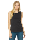 Women's Long Muscle Tank in Dark grey heather