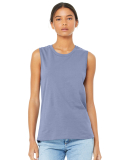 Women's Long Muscle Tank in Lavender blue